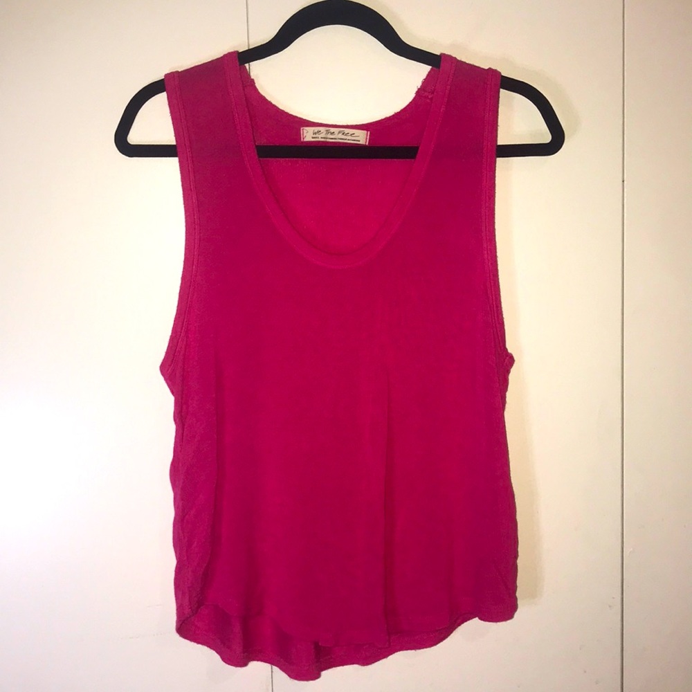 Hot Pink Free People Tank Top